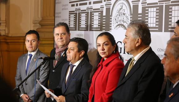 Los congresistas de Alianza Para el Progreso se pronunciaron tras el interrogatorio a Jorge Barata que implicó a César Villanueva. (Foto: Congreso)