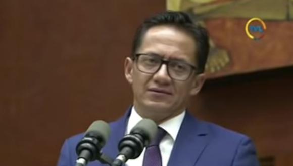 Imagen de Freddy Carrión, Defensor del Pueblo destituido por el Parlamento de Ecuador. (Captura de video/YouTube).