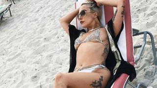 Lady Gaga posó con diminuto bikini y pidió que la llamen "princesa durazno"