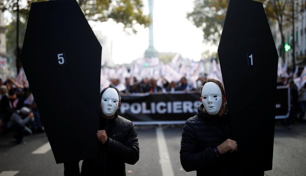 Francia: Miles de policías desfilan en París en “marcha de la cólera”. (Foto: Reuters)