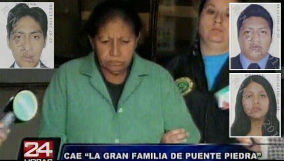 Santos Alzamora Conde y sus tres hijos se dedicaban a secuestrar al paso a trabajadores de bancos. (Captura de TV)