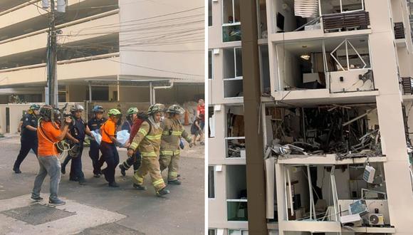 La explosión, que afectó a varios edificios en Obarrio, Panamá, se habría producido por una fuga de gas. (Foto de Twitter / @Sinaproc_Panama / @AlvaroAlvaradoC)