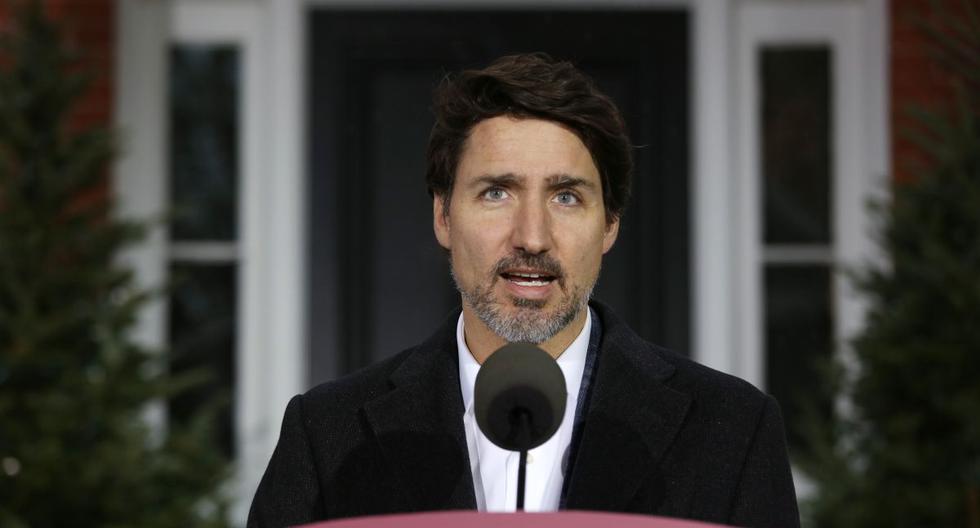 El primer ministro canadiense, Justin Trudeau, habla durante una conferencia de prensa sobre la situación de COVID-19 en Canadá. (Foto: AFP/Dave Chan)