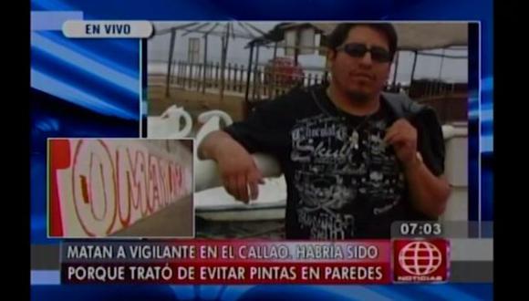 Asesinaron a vigilante que trató de impedir pintas políticas en fachada de empresa en el Callao. (Captura de TV)