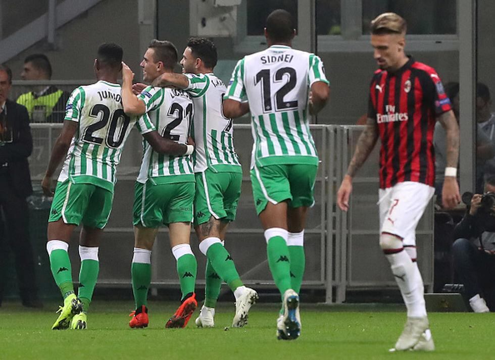 AC Milan cayó 2-1 ante Real Betis en Italia por la Europa League. (Getty)