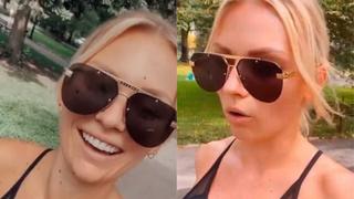 Irina Baeva se molestó con reportero de programa de televisión que la siguió en Central Park