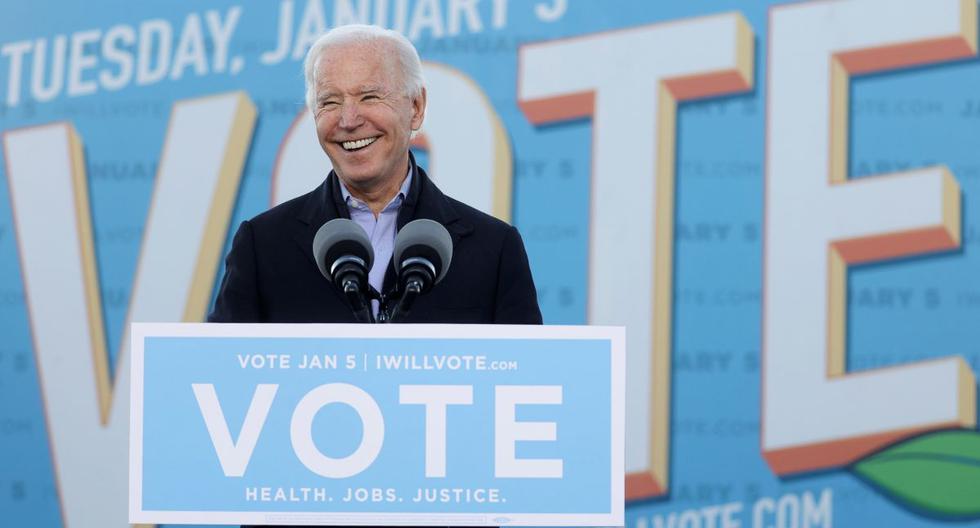 Joe Biden pronuncia un discurso en Georgia. (REUTERS/Jonathan Ernst).