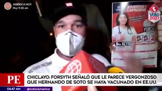 Forsyth sobre Hernando de Soto: “Me parece vergonzoso que se vacune con el pretexto de la campaña”