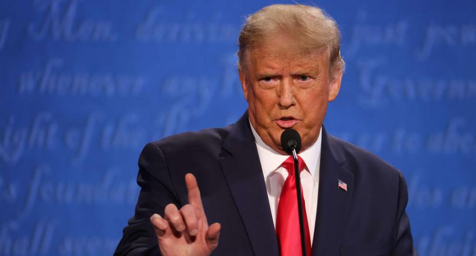 Trump buscaba recuperar terreno en las encuestas durante debate en Nashville. (Foto: Justin Sullivan/Getty Images/AFP)