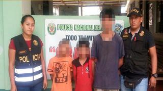 Banda integrada por menores de edad fue capturada tras robo a vivienda en Junín