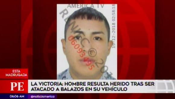 Hombre herido fue identificado como Anderson Marcos Vega. (Captura: América Noticias)