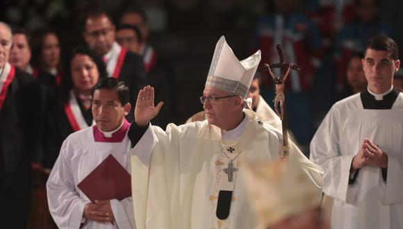 Monseñor Carlos Castillo ofició esta mañana la tradicional misa y Te Deum. (Hugo Pérez/GEC)