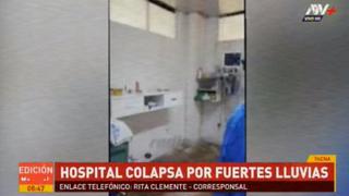 Sala UCI del hospital regional de Tacna colapsa por las intensas lluvias | VIDEO