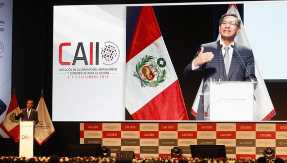 Martín Vizcarra inauguró hoy la Conferencia Anual Internacional por la Integridad (CAII). (Piko Tamashiro/GEC)