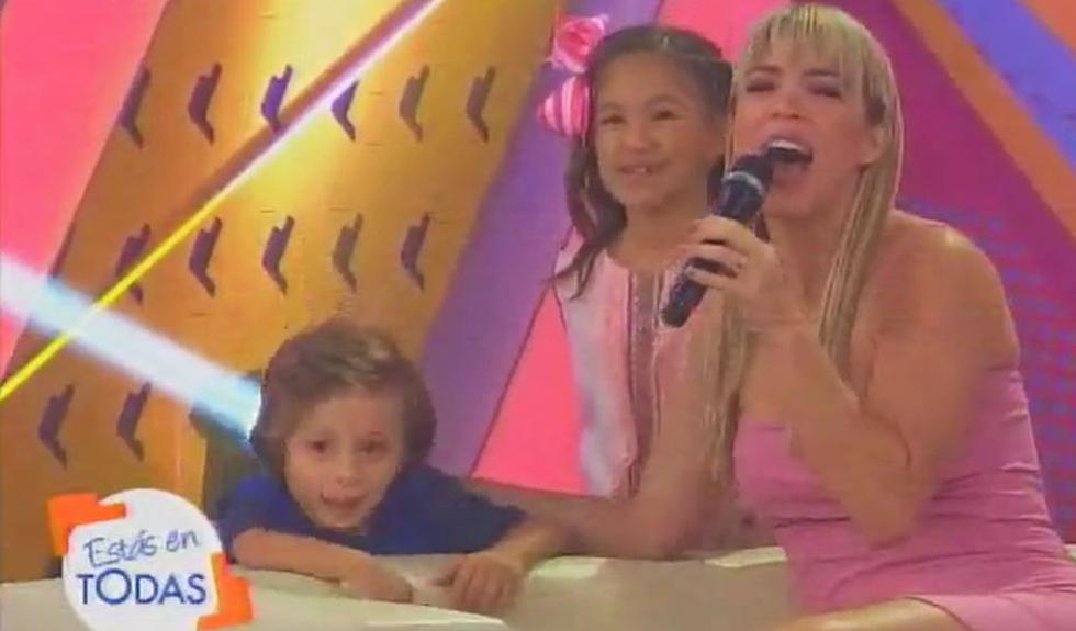 Sheyla Rojas y su hijo Antoñito se divirtieron junto en 'Estás en todas'. (América TV)