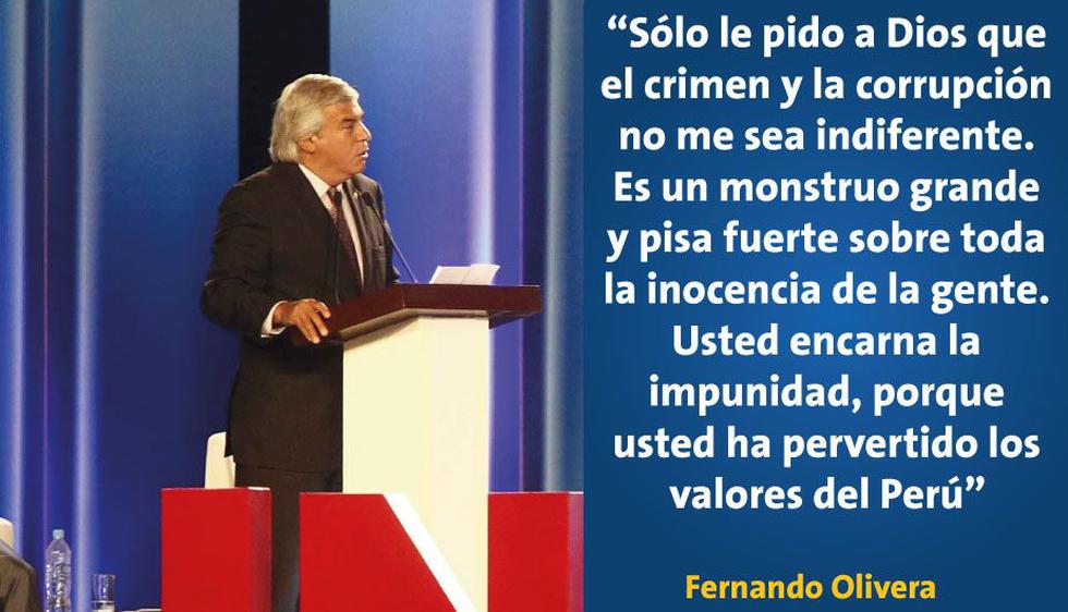 Las mejores frases que dejó el duelo entre Fernando Olivera y Alan García en el debate presidencial. (Perú21)