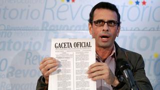 Venezuela: Militares podrían levantarse, advierte opositor Henrique Capriles
