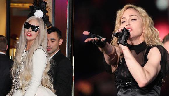A Madonna no le gusta la idea de que Lady Gaga acabe con su reinado en la música. (AP)