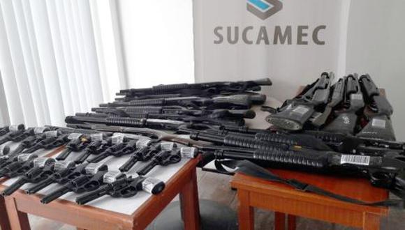 La Sucamec incautó más de mil armas de fuego. (Difusión)
