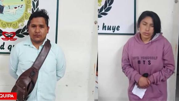 Bruce Lee Alvis Guevara y Norma Guevara Ramírez  son acusados de asesinar a un niño de 4 años en Arequipa. (Captura: América Noticias)