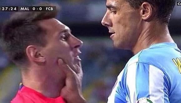 Lionel Messi fue agredido durante empate sin goles del Barcelona. (Captura de Vine)