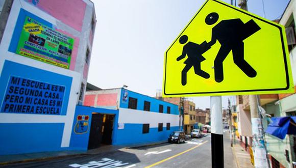 Para este 2020 se ha programado mejorar la señalización de tránsito en los alrededores de 80 colegios. (Foto: Difusión)