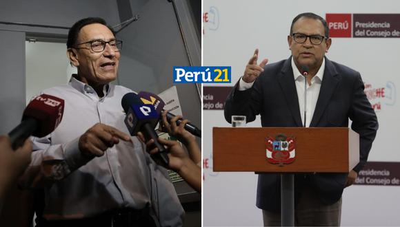 Martín Vizcarra niega complot contra Alberto Otárola. (Foto: Composición Perú21)
