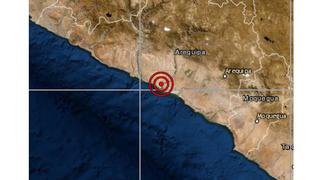 Sismo de magnitud 4 se registró esta tarde en Arequipa