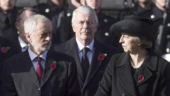 El líder del Partido Laborista británico, Jeremy Corbyn, y la primera ministra del Reino Unido, Theresa May. (Foto: EFE)