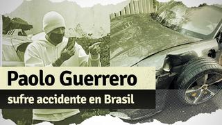 La reacción de Paolo Guerrero tras sufrir accidente en Brasil