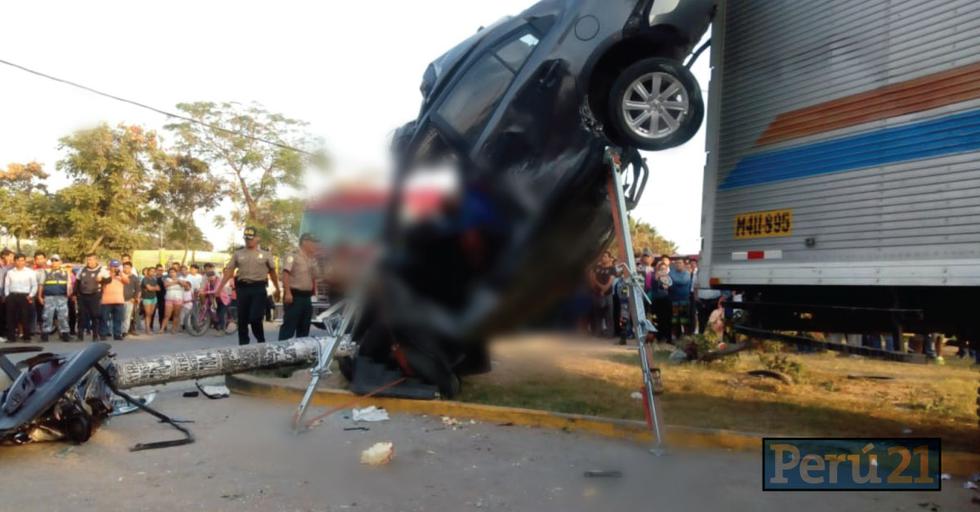 Impacto se produjo a la altura de la cuadra 38 de la avenida Universitaria. (Perú21)