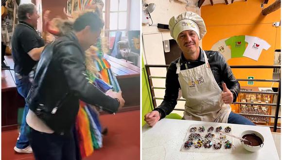 Gianluca Lapadula aprendió a hacer postres de chocolate en el Cusco. (Foto: Captura IG @gianluca_lapadula_official)