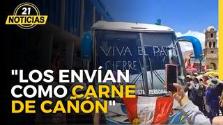 Periodista de Cusco sobre buses rumbo a la “Toma de Lima”: “Los están enviando como carne de cañón”