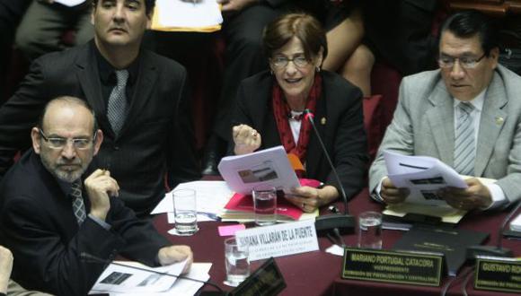 EN EL DOLOR. Susana Villarán fue blindada por Gana Perú en su presentación ante Fiscalización. (Alberto Orbegoso)