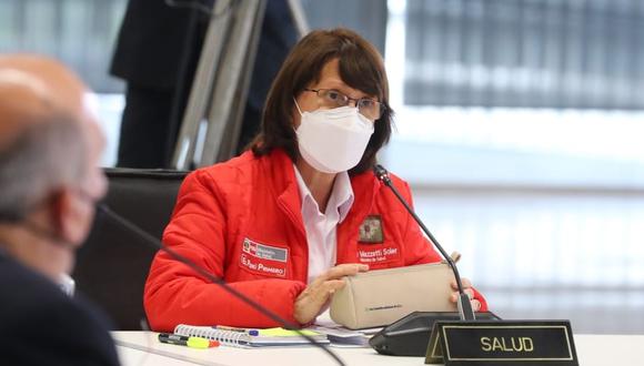 Ministra Pilar Mazzetti señaló que cifras del avance de la pandemia en plena segunda ola por el COVID-19 avanza a velocidad. (Foto: Andina)