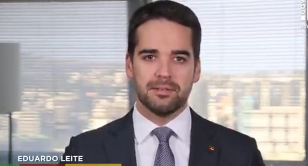 El gobernador centrista del próspero estado de Rio Grande do Sul (sur de Brasil), Eduardo Leite, de 36 años. (Captura/Twitter).