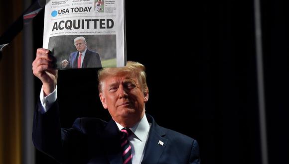 Es la segunda vez que Trump será sometido a un juicio político, tras ser absuelto de otro en febrero de 2020 y  es la primera vez que un presidente estadounidense es juzgado tras dejar la Casa Blanca. (Foto: Nicholas Kamm / AFP)