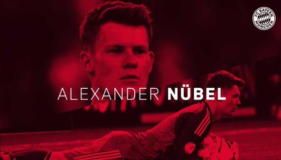 Alexander Nübel se unirá a Bayern Munich desde la próxima temporada. (Foto: @FCBayernES)