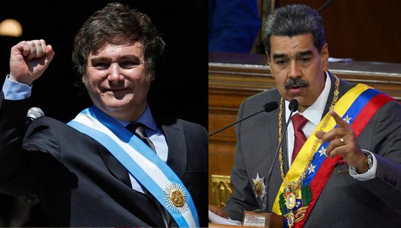 Javier Milei responde a la crítica de Nicolás Maduro. (Foto: AFP)