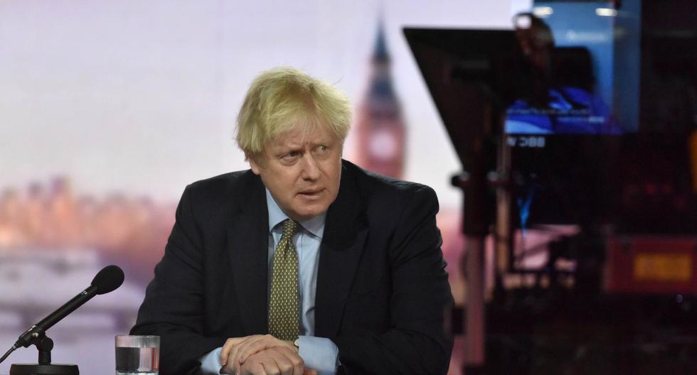 Boris Johnson, primer ministro británico, aparece en el programa de televisión de la BBC The Andrew Marr Show en Londres, Reino Unido, el 3 de enero de 2021. (Jeff Overs/BBC/REUTERS).