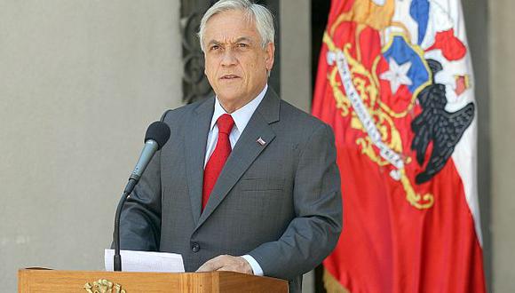 Piñera declaró a periodistas en Santiago tras reunión del Consejo de Seguridad. (EFE)