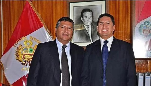 Hernán Condori, current Minister of Health, together with Vladimir Cerrón.