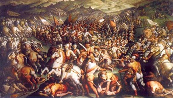 Batalla de Marciano, de Giorgio Vasari. (Internet)