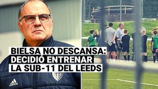 Marcelo Bielsa aparece en el entrenamiento de la Sub 11 del Leeds y se convierte en viral