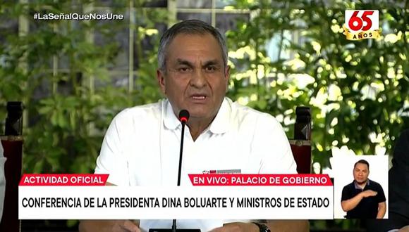 Ministro del Interior, Vicente Romero, hizo un llamado a la calma por las protestas en Lima. (TVPerú)