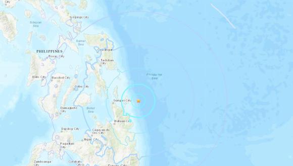 Sismo de magnitud 5,9 se registró en Filipinas. (Foto: USGS)
