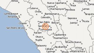 Sismo de 3.8 grados en Cajamarca