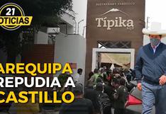 Presidente Castillo en Arequipa es despedido con gritos de vacancia