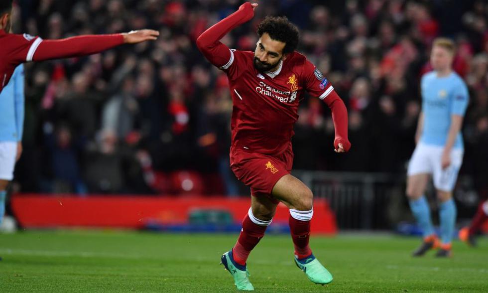 Salah marcó el 1-0 de la noche en Anfield. (AFP)