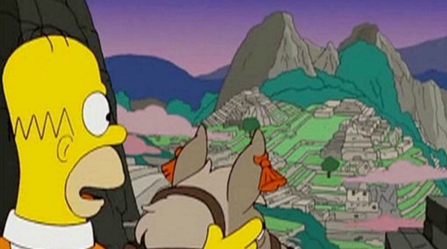 Los Simpson visitaron el Perú en el episodio "Lost Verizon".